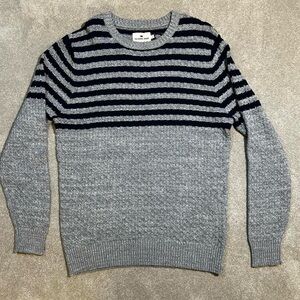 The Normal Brand Men's Navy and Gray Crewneck Sweater Size L